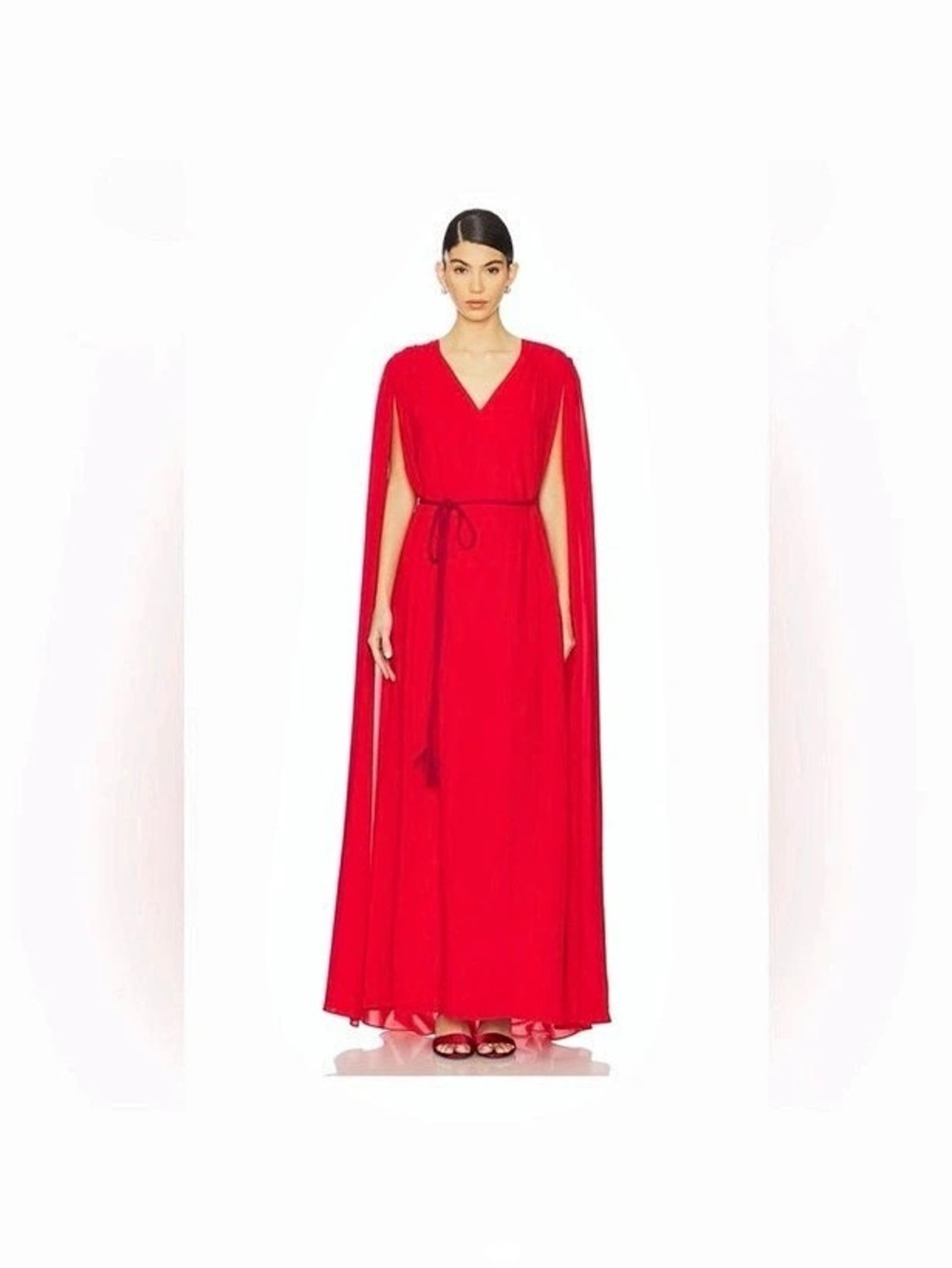 Alice + Olivia Zenaida Cape-effect evening gown-Ruby red-
Like new! SIZE US 4